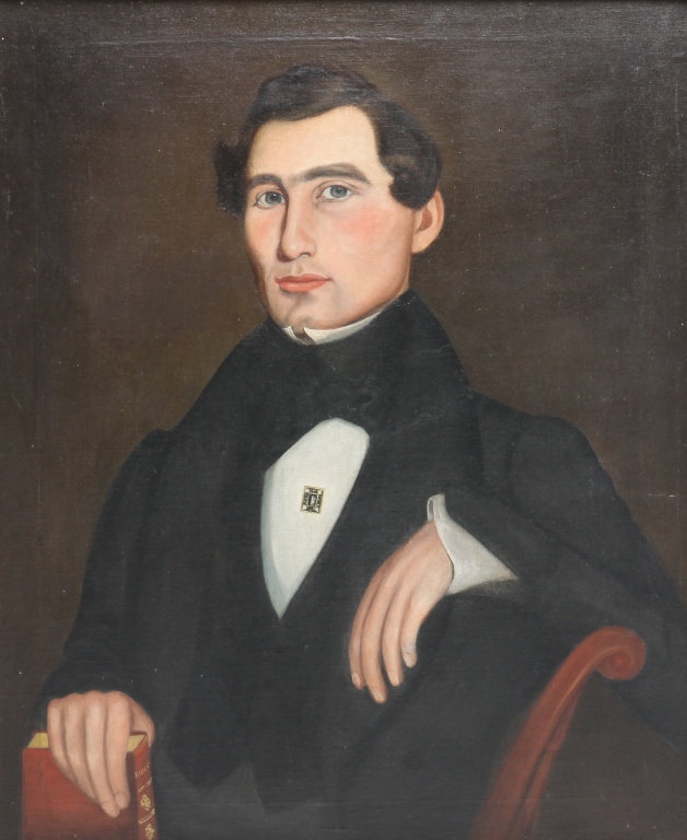 Appraisal: PORTRAIT OF A YOUNG MAN American school nd quarter th