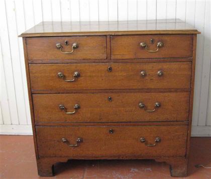 Appraisal: George III oak chest of drawers late th early th