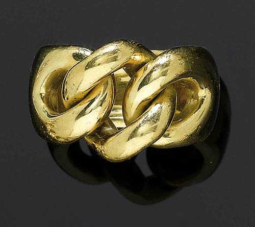 Appraisal: GOLD RING POMELLATO Yellow gold g Casual broad band ring