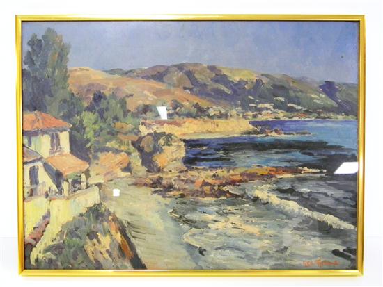 Appraisal: George Turland oil on wood panel inscribed verso ''Laguna Beach