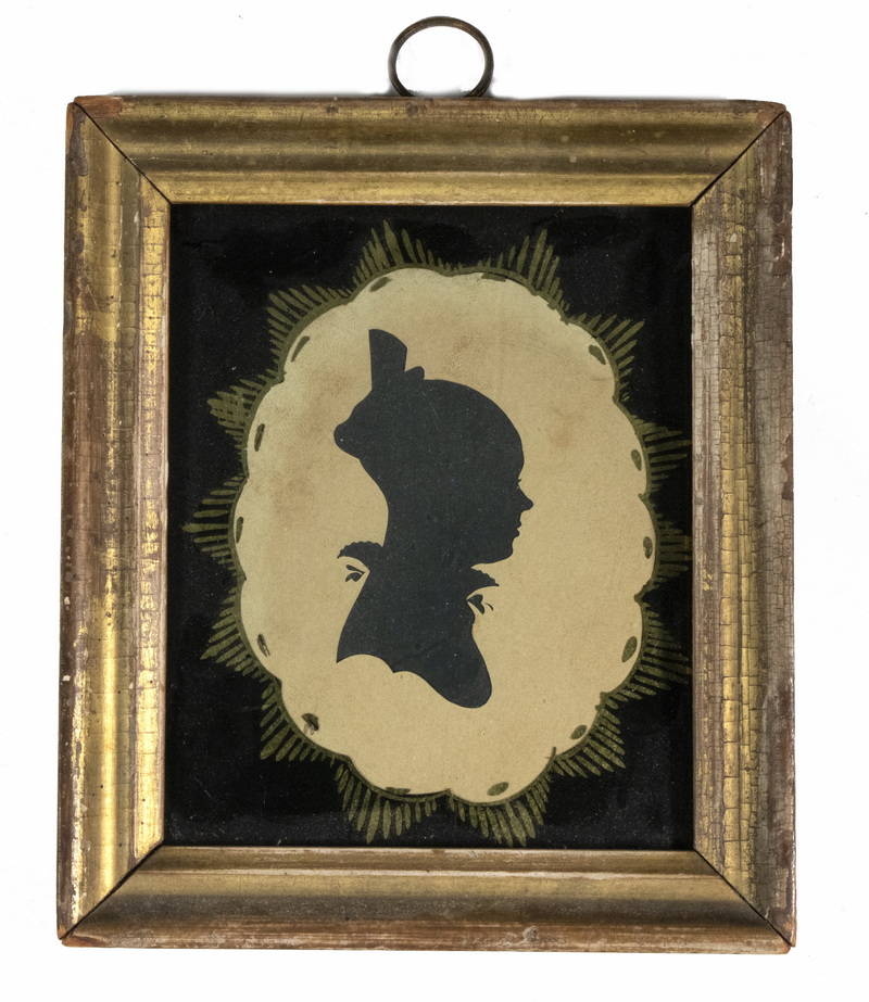 Appraisal: TH C SILHOUETTE OF A GIRL Bust Portrait of an