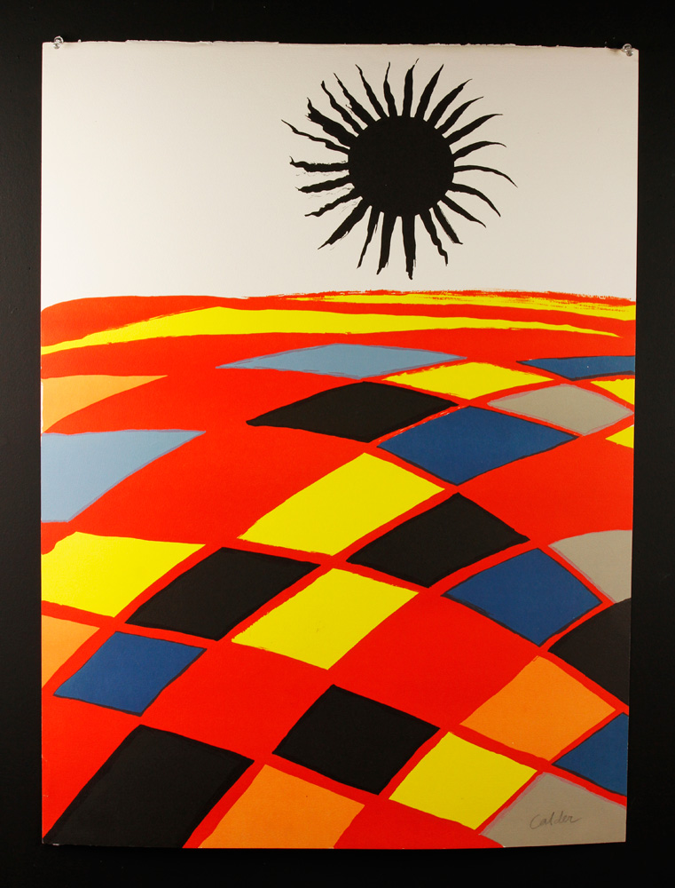 Appraisal: - Calder Black Sun Lithograph Alexander Calder American - Black