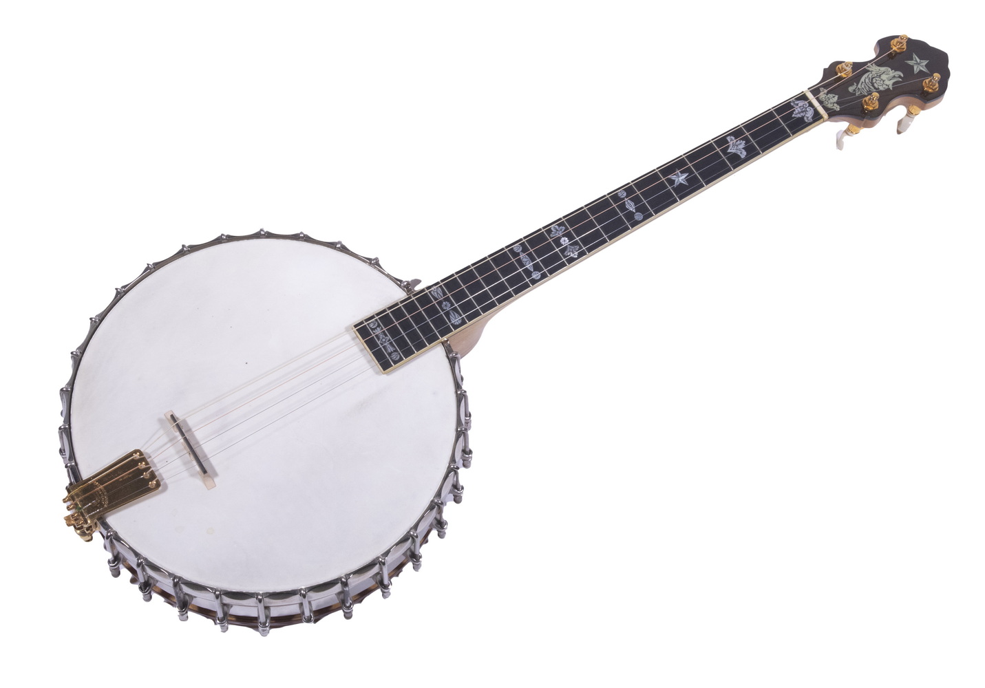 Appraisal: VEGA FAIRBANKS COMPOSITE TENOR BANJO Head with griffin inlay the