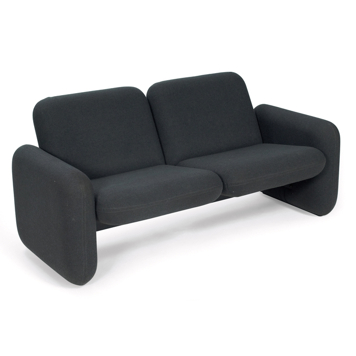 Appraisal: Ray Wilkes sofa by Herman Miller original charcoal gray wool