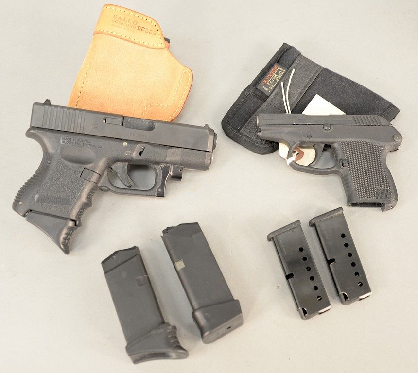 Appraisal: Two handguns glock model pistol caliber barrel two extra mags