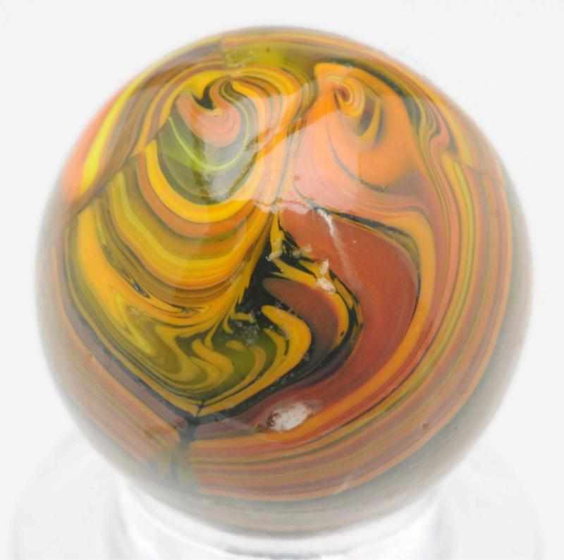 Appraisal: Christensen Agate Submarine Marble Green transparent base with orange and