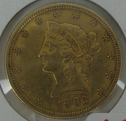 Appraisal: U S TEN DOLLAR GOLD COIN Liberty head type -O