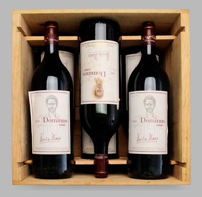 Appraisal: Six Dominus Magnums California Cabernet Sauvignon three three in Dominus