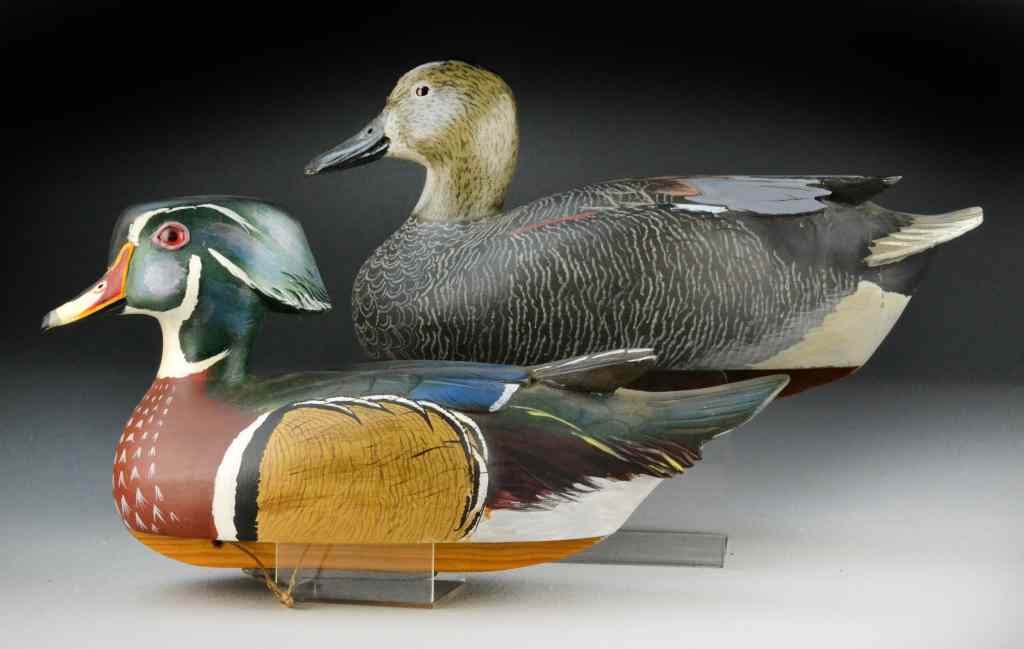 Appraisal: Woodson Roddy Wood Duck Decoys - PairFinely painted drake and