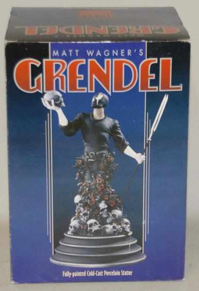 Appraisal: Bowan Designs Grendel Figure in Box Porcelain Condition Excellent Size