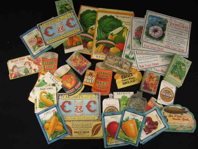 Appraisal: Large Lot of Paper Advertising Items flour seeds snuff bread