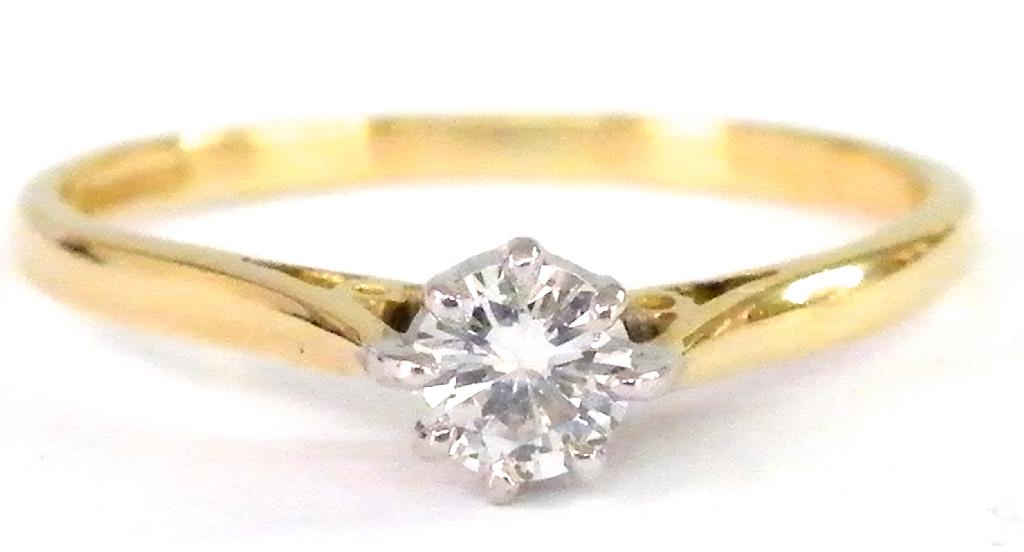 Appraisal: ct diamond solitaire ring ct size Q