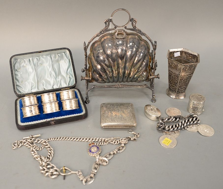 Appraisal: Silver and silver plate group to include Gerard French sterling