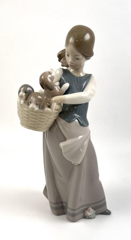 Appraisal: Retired Lladro gloss porcelain figurine of a girl with a