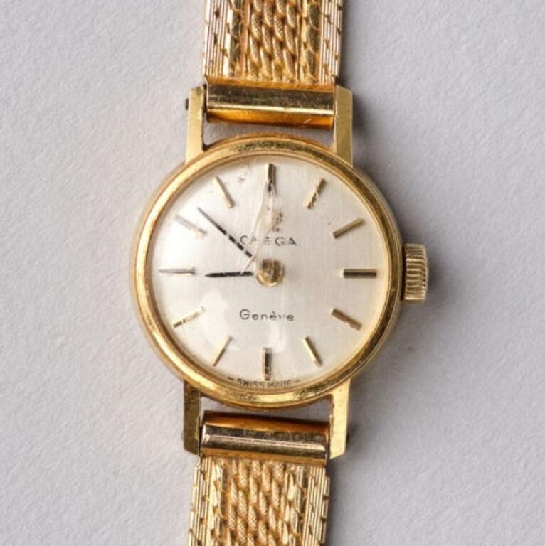 Appraisal: A ladies gold mechanical watch marked Omega Swiss Made Gen