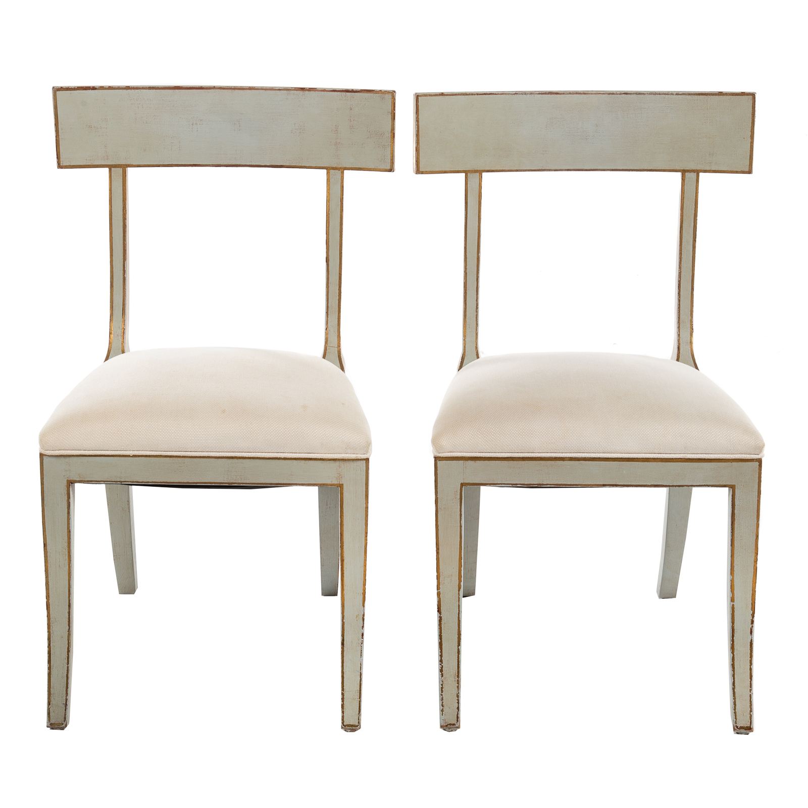 Appraisal: A PAIR OF CONTEMPORARY NIERMANN WEEKS PAINTED CHAIRS th century