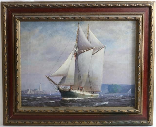 Appraisal: VIVIAN FORSYTHE PORTER - MA MARINEARTIST OIL PAINTING ON CANVAS