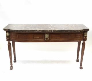 Appraisal: Regency Style Mahogany Console Late th century Regency style mahogany