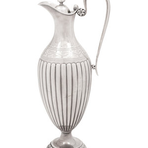 Appraisal: An English Silver Claret Jug Frederick Elkington Birmingham hallmarked for