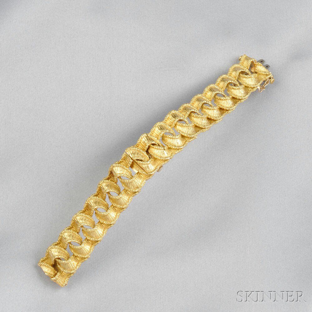 Appraisal: kt Gold Covered Wristwatch designed as a ribbon enclosing a