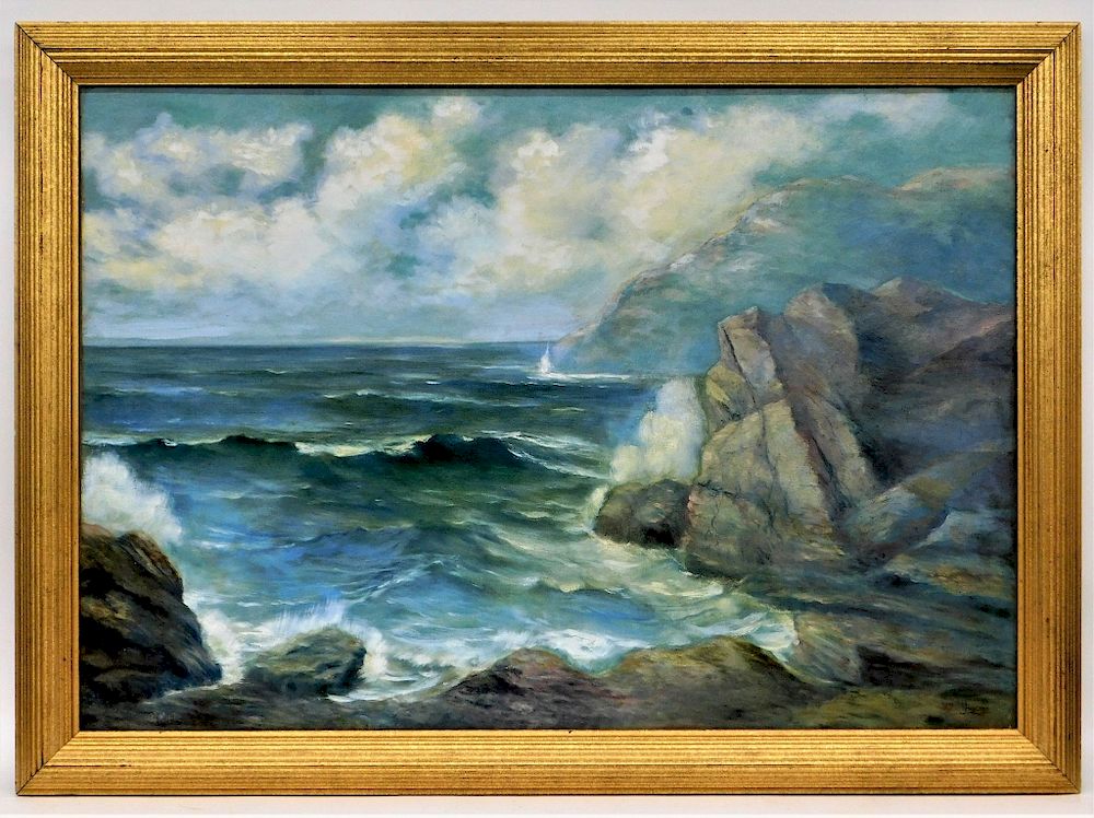 Appraisal: Guillermo G Mayorga Coastal Seascape Painting Guillermo Gomez Mayorga Mexico