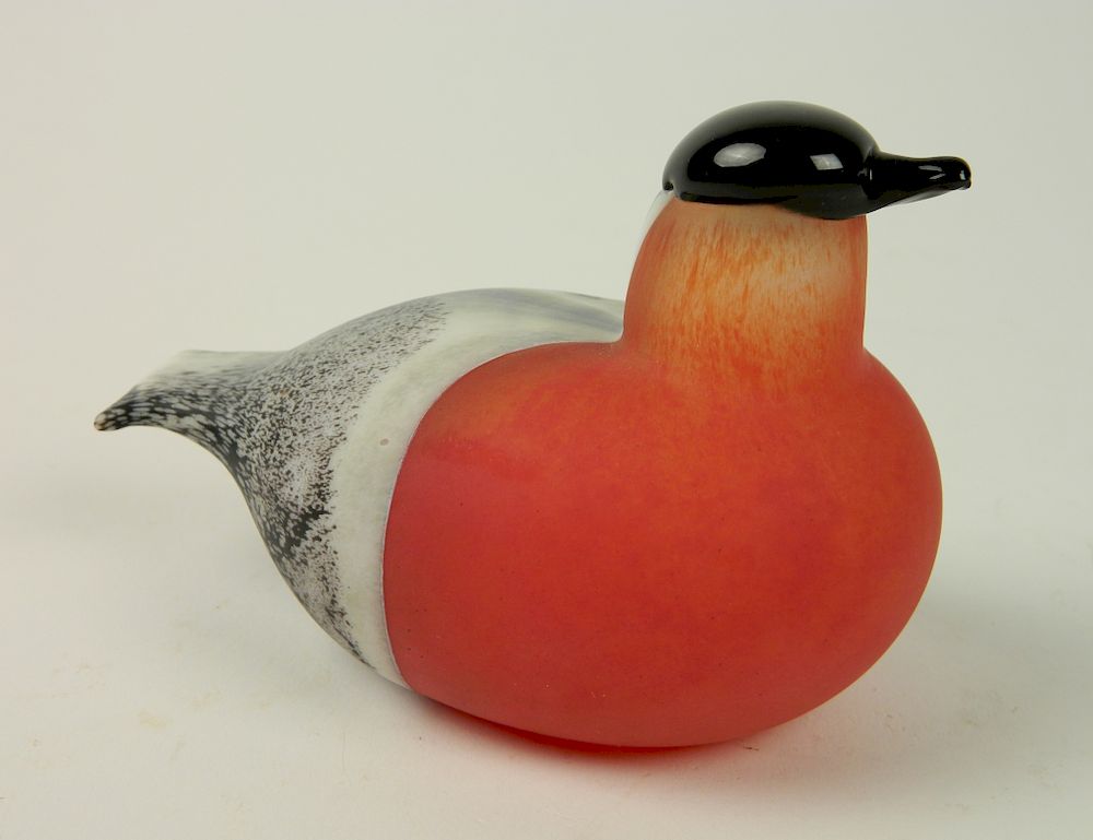 Appraisal: Iittala Finland glass bird Iittala Finland glass bird label on