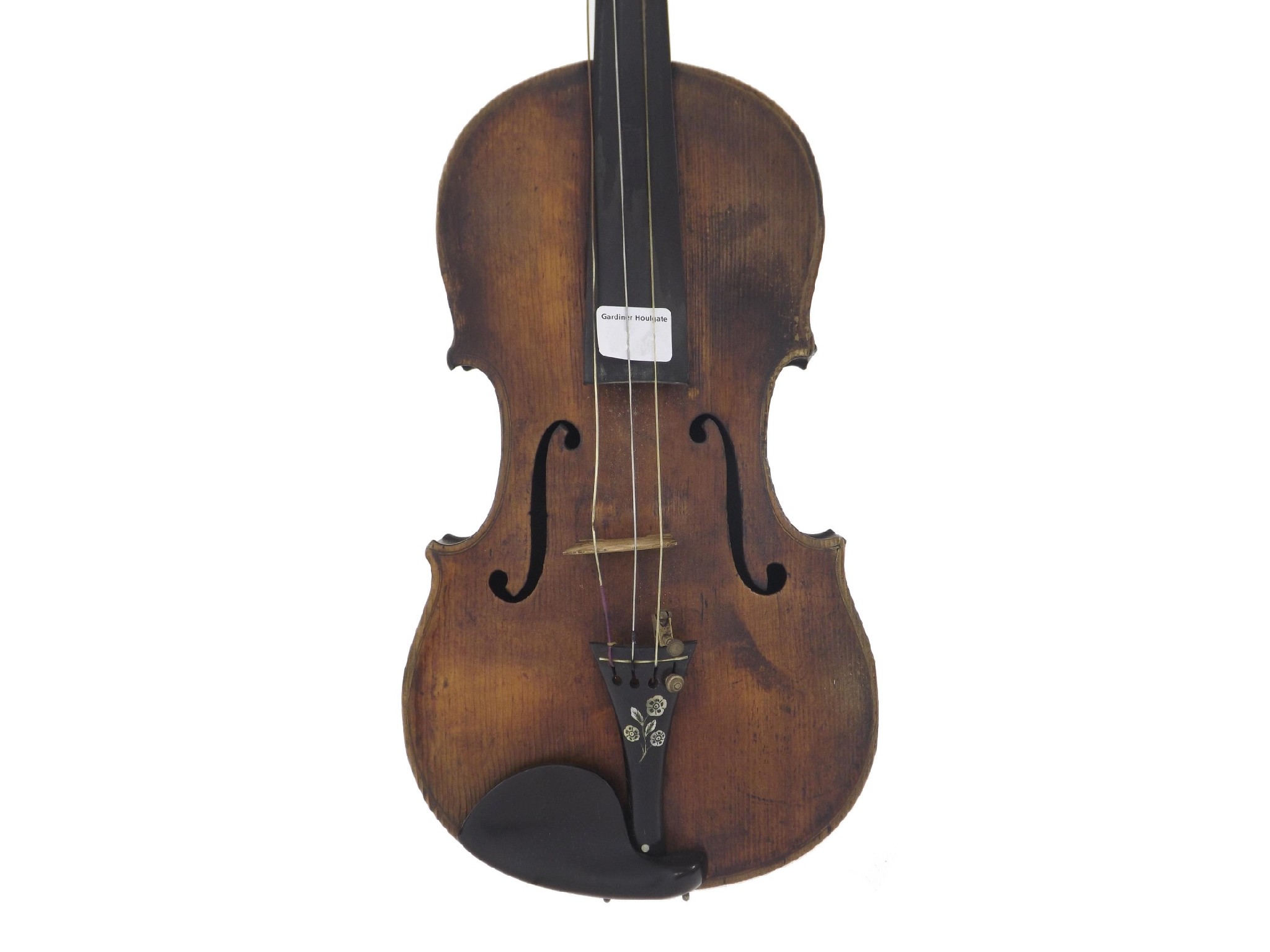 Appraisal: Interesting early th century violin unlabelled and in need of