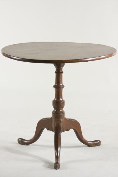 Appraisal: American Tilt Top Tea Table th century mahogany one board