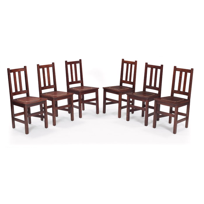 Appraisal: Limbert dining chairs set of six similar to two vertical