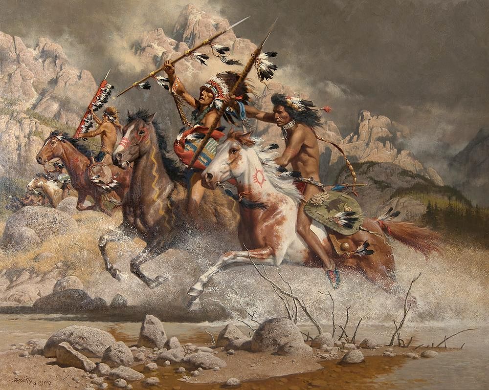 Appraisal: Cheyenne by Frank McCarthy Frank McCarthy - Cheyenne oil on