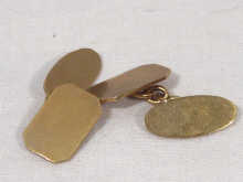 Appraisal: A pair of carat gold cufflinks weight approx grams