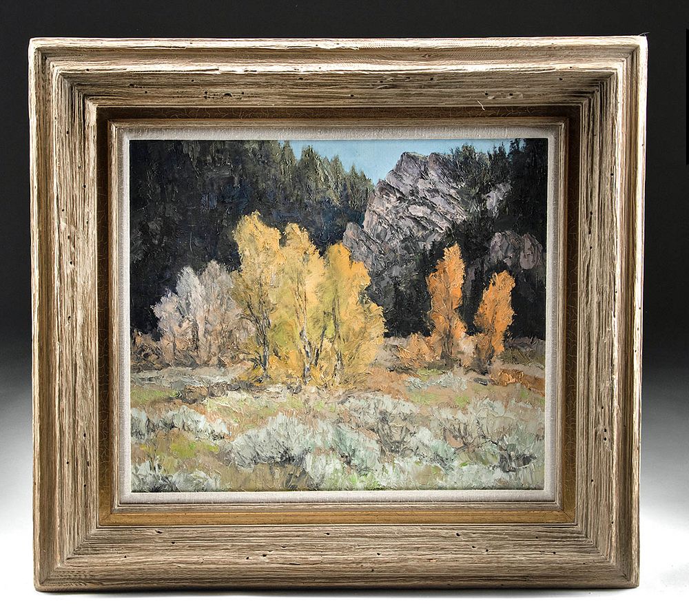 Appraisal: Framed Mid th C Bill Freeman Autumnal Landscape William Joseph