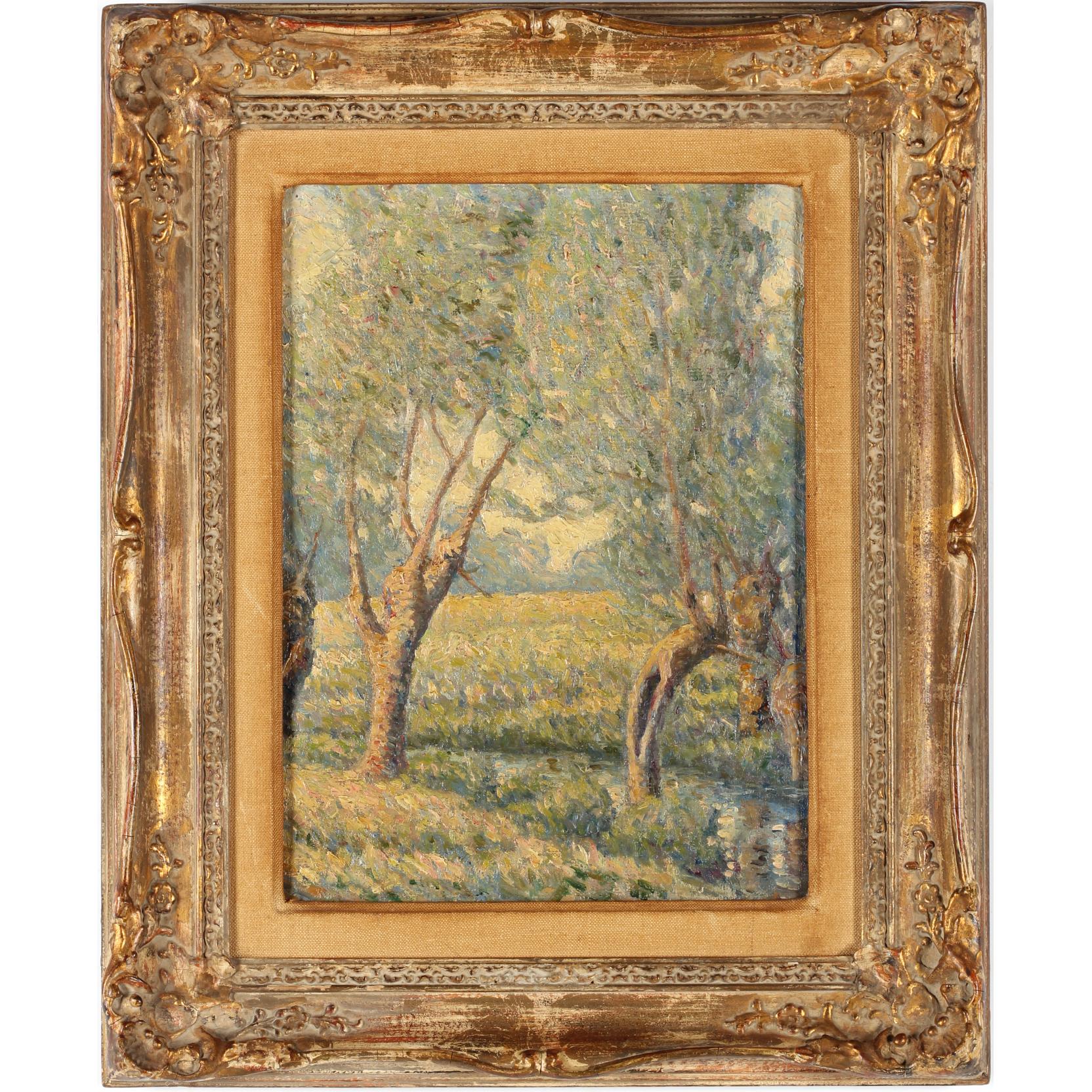 Appraisal: American Impressionist School Landscape Painting oil on canvas unsigned presented