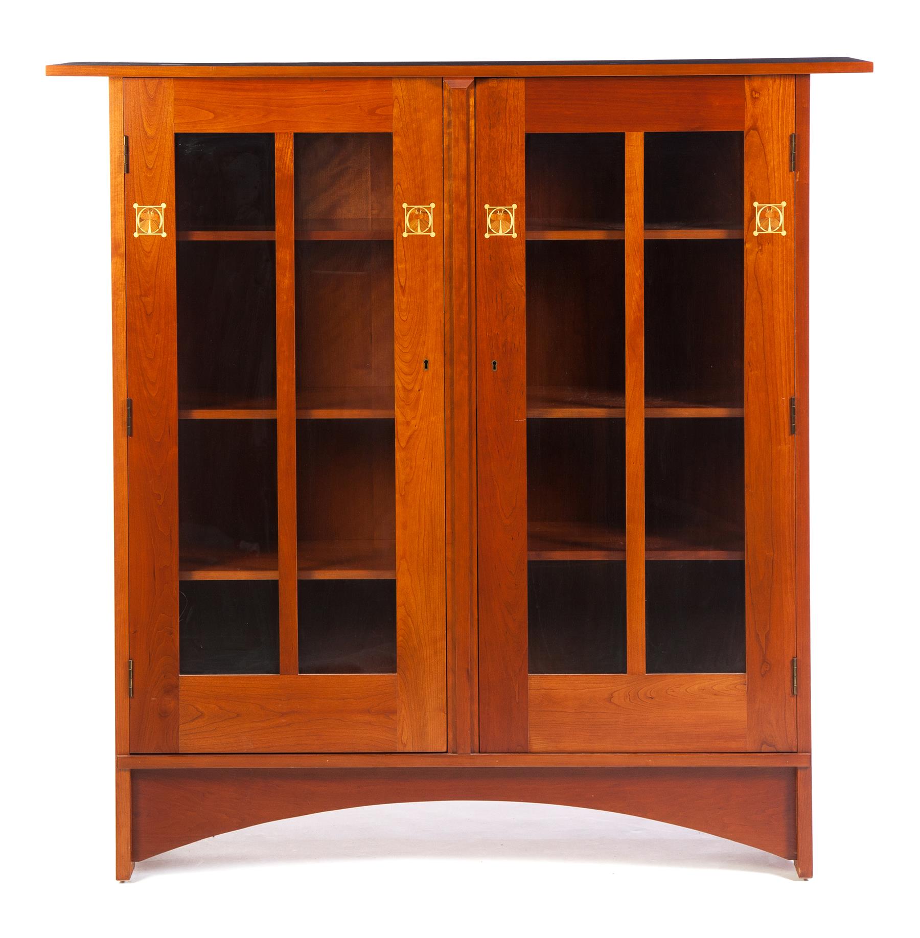 Appraisal: CONTEMPORARY STICKLEY ARTS CRAFTS-STYLE BOOKCASE American dated April th Top