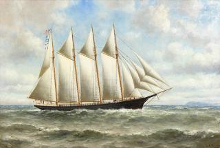 Appraisal: Painting William Alexander Coulter William Alexander Coulter American - Schooner