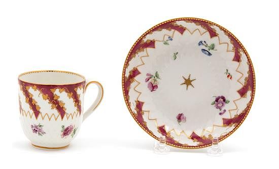 Appraisal: A Chelsea Porcelain Cup and Saucer Diameter inches A Chelsea