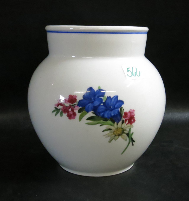 Appraisal: GERMAN HAND PAINTED PORCELAIN VASE by Bauscher Weiden decorated with