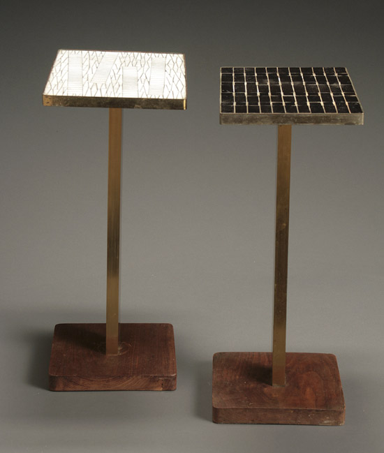 Appraisal: Two Vladimir Kagan Small Side Tables Circa The first having