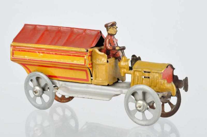 Appraisal: Tin Litho Covered Truck Penny Toy German Marked Made in