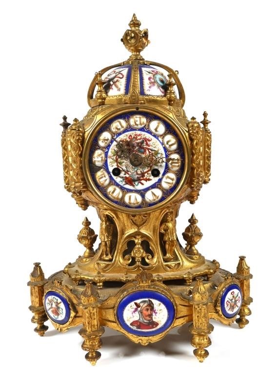 Appraisal: Antique French Leroy Fils gilt bronze ormolu style mantle clock