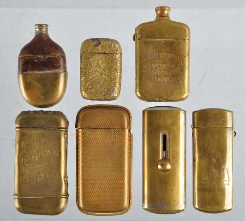 Appraisal: Lot of Brass Match Safes Description Includes one dated with