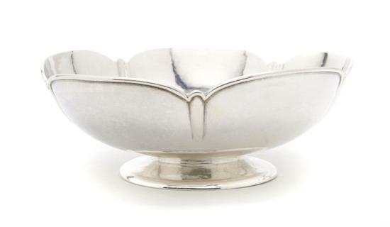 Appraisal: An American Sterling Silver Hand Wrought Bowl Kalo having scalloped