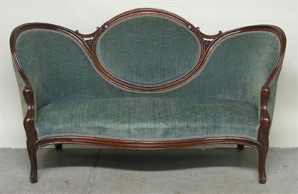 Appraisal: Mid Victorian walnut settee circa W in Overall good condition