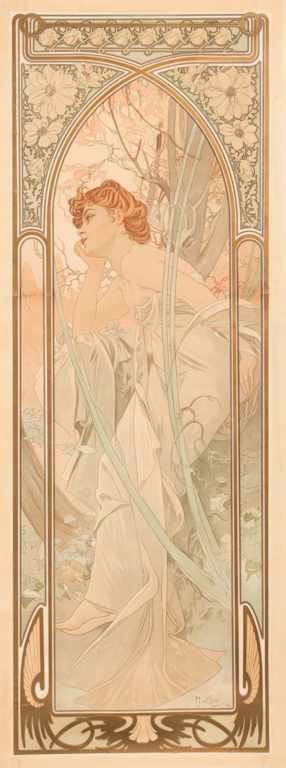 Appraisal: Alphonse Mucha Czech - ''Reverie du Soir '' color lithograph