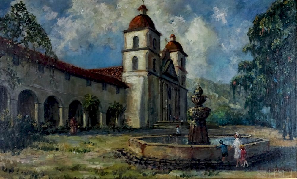 Appraisal: Colin Campbell Copper - Church Painting Colin Campbell Cooper American