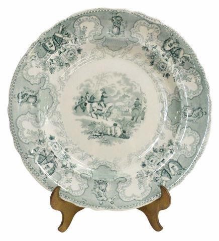 Appraisal: Scarce English Staffordshire luncheon plate in the Texian Campaigne pattern