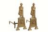 Appraisal: BRASS ANDIRONS - s Brass Andirons in the form of