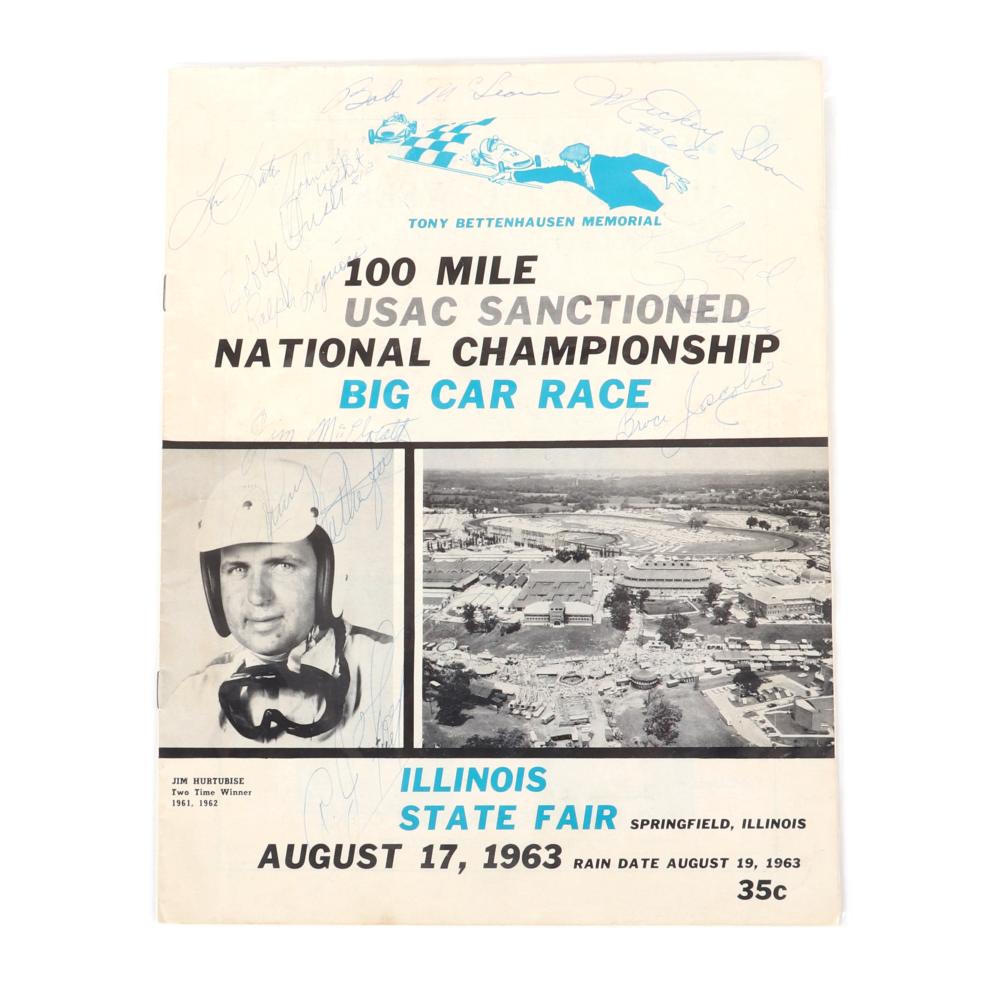 Appraisal: TONY BETTENHAUSEN MEMORIAL MILE USAC MULTI SIGNED RACE PROGRAM Tony