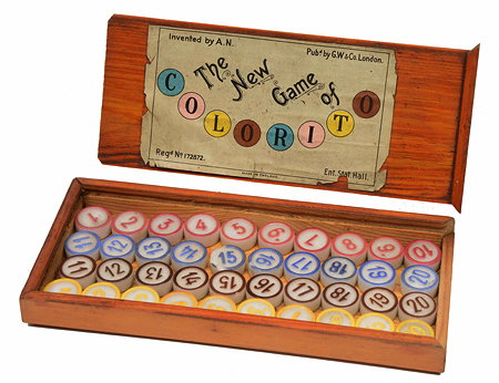 Appraisal: A TH CENTURY GAME the box with sliding lid and