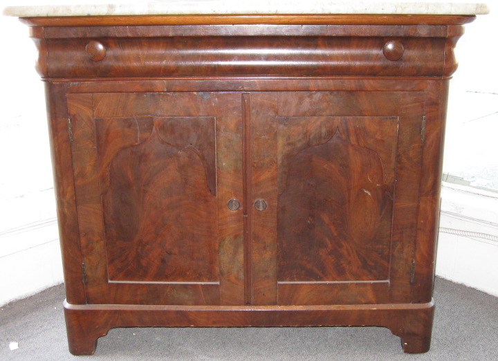 Appraisal: American Late Classical Mahogany and Marble-Top Wash Stand second quarter